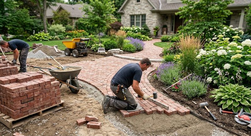Brick Hardscape Installation in Worcester, MA
